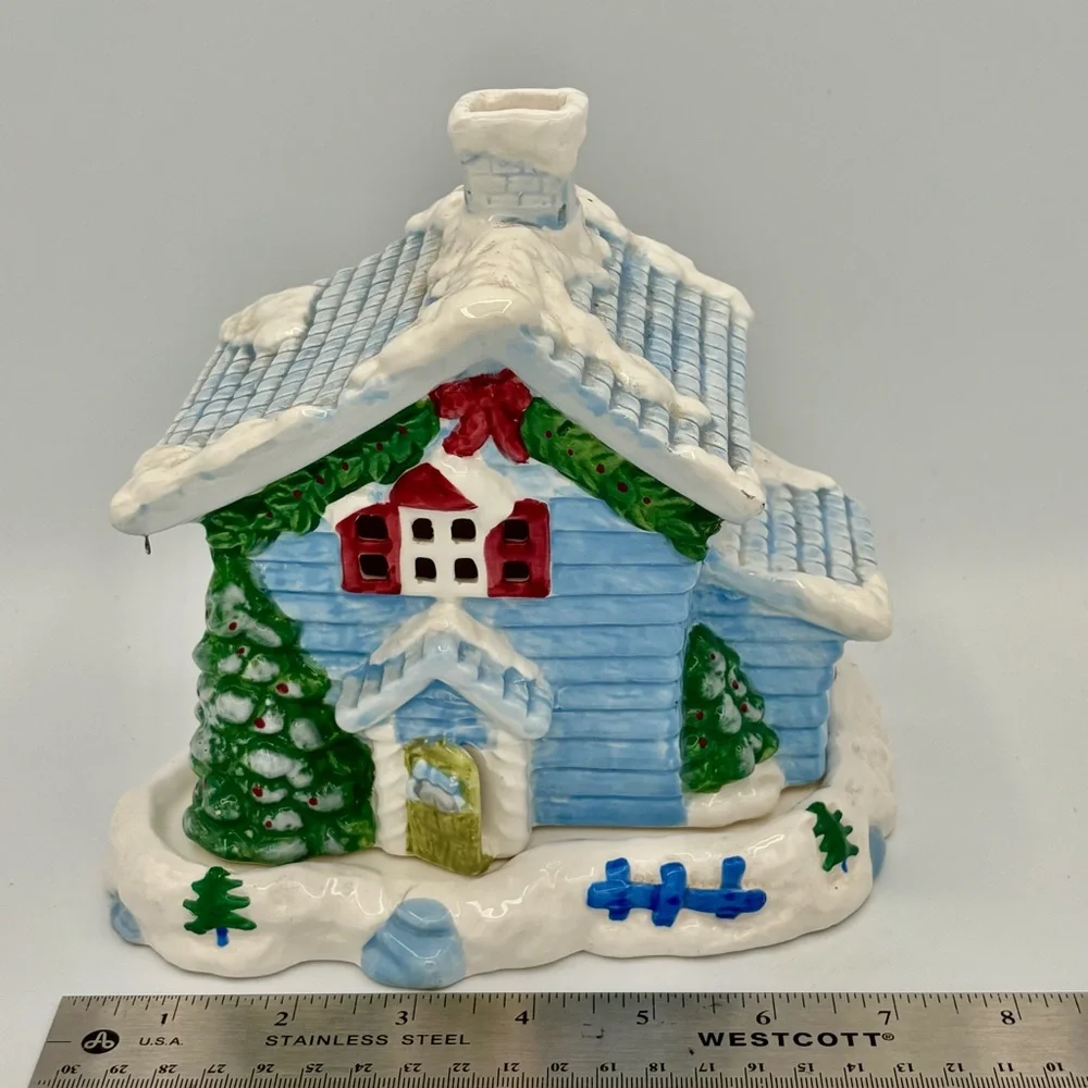 Target Festive Ceramic Holiday House Decoration for Tea Candle